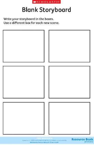 storyboard template 4 boxes