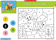 Colour by numbers bee picture
