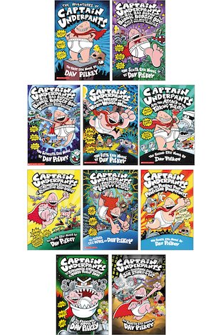 Captain Underpants Pack x 10 - Scholastic Kids' Club
