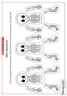 Mini skeletons activity sheet