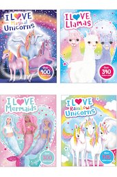 I Love Sticker Book Pack x 4