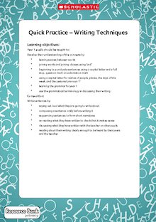 Quick Practice – Writing Techniques