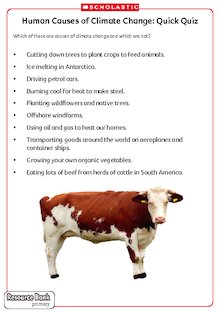Human Causes of Climate Change: Quick Quiz
