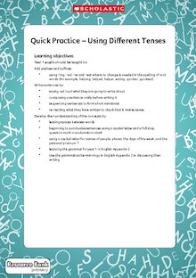 Quick Practice – Using different tenses