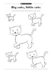 Big cats, little cats (1 page)