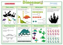 Dinosaur maths activity mat