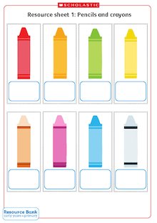 Resource sheet 1: Pencils and crayons