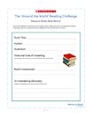 ‘Around the World’ Reading Challenge: Book record sheet