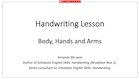 Exemplar handwriting lesson