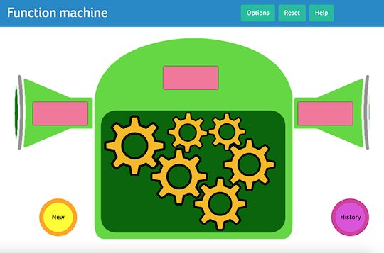 Function machine - interactive maths tool