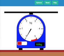 Weighing scale  – interactive maths tool