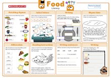 Literacy food activity mat
