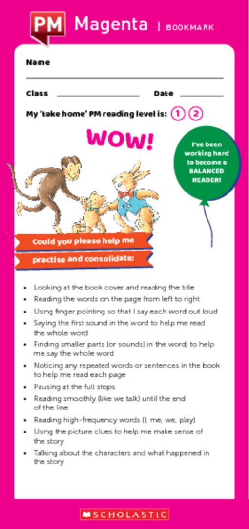 Scholastic PM bookmark_magenta.pdf Scholastic PM bookmark_magenta.pdf