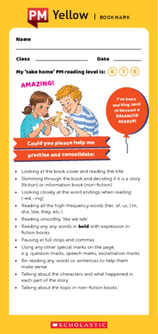 Scholastic PM bookmark_yellow.pdf Scholastic PM bookmark_yellow.pdf