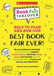 Book Fair Takeover - Volunteer Poster