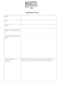Book Fair Takeover - Job Application