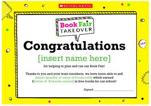 Book Fair Takeover - Certificate