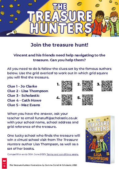 The Treasure Hunters author treasure hunt