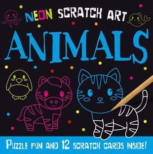 Neon Scratch Art Animals
