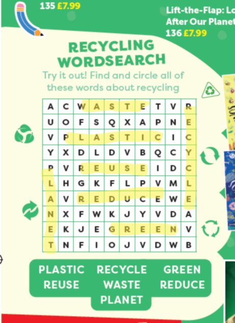 Wordsearch answers March 2024