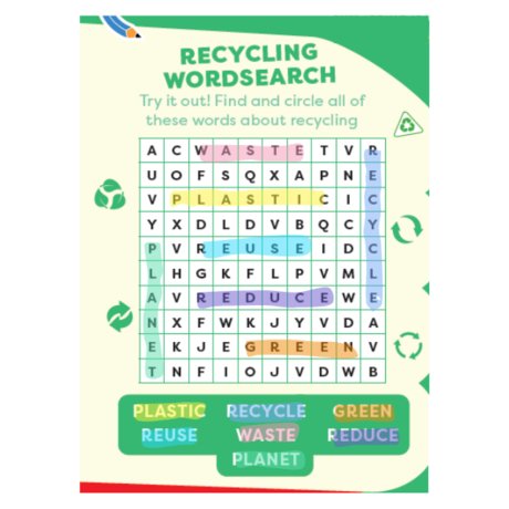 Recycling Wordsearch