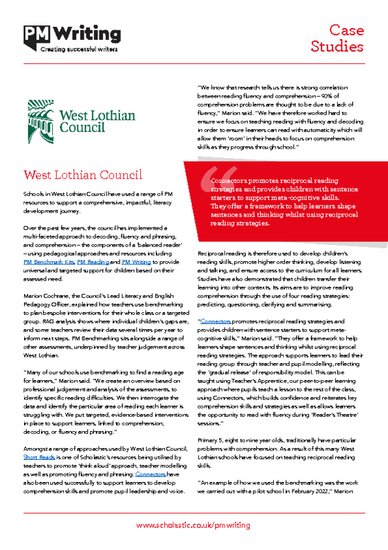 West Lothian Council PM Writing Connectorscase study march 2024.pdf West Lothian Council PM Writing Connectorscase study march 2024.pdf