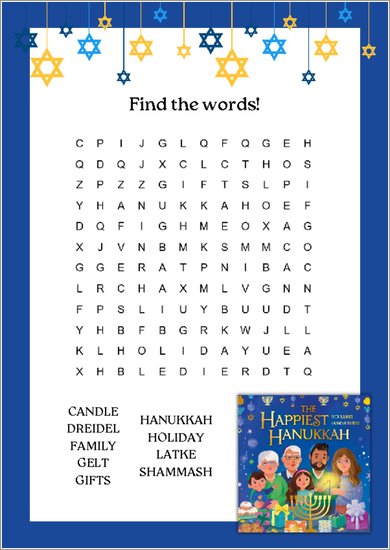 The Happiest Hanukkah - Wordsearch