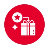 Rewards red icon Rewards red icon
