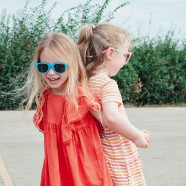 Children wearing sunglasses Children wearing sunglasses