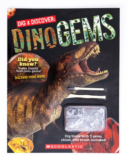 Dig and Discover DinoGems (with Dig Block, Chisel and Brush)