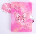 Furry Rhinestone Butterfly Diary