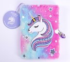 Rhinestone and Gem Fluffy Unicorn Diary