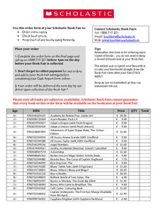 Scholastic Ireland Book Fair Order Form Spring 2026 PDF Scholastic Ireland Book Fair Order Form Spring 2026 PDF