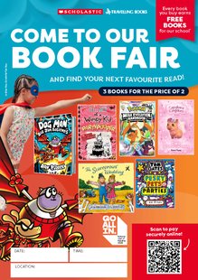 Scholastic 3 for 2 Book Fair Poster March 2026 Scholastic 3 for 2 Book Fair Poster March 2026