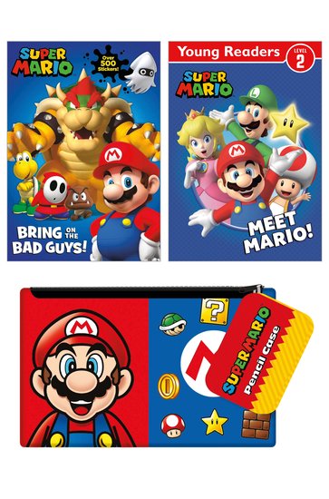 Mario Bundle w/ Super Mario Pencil Case!