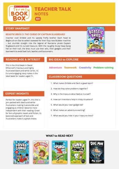 Teacher Talk Notes: Beastie Bros 3 The Curse of Captain Slugbeard.pdf Teacher Talk Notes: Beastie Bros 3 The Curse of Captain Slugbeard.pdf