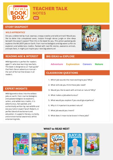 Teacher Talk Notes: Wild Apprentice.pdf Teacher Talk Notes: Wild Apprentice.pdf