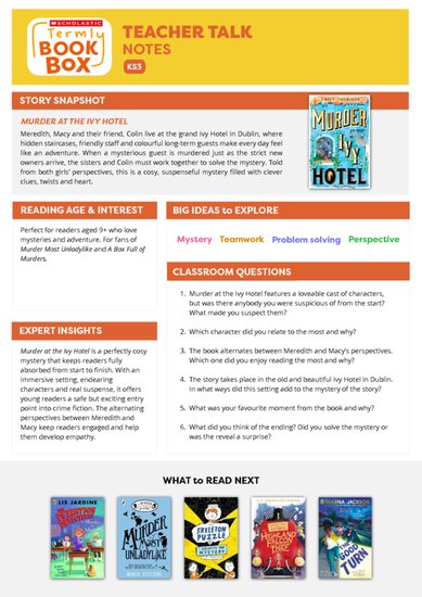 Teacher Talk Notes: Murder at the Ivy Hotel.pdf Teacher Talk Notes: Murder at the Ivy Hotel.pdf
