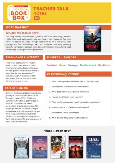 Teacher Talk Notes: Refugee the Graphic Novel.pdf Teacher Talk Notes: Refugee the Graphic Novel.pdf