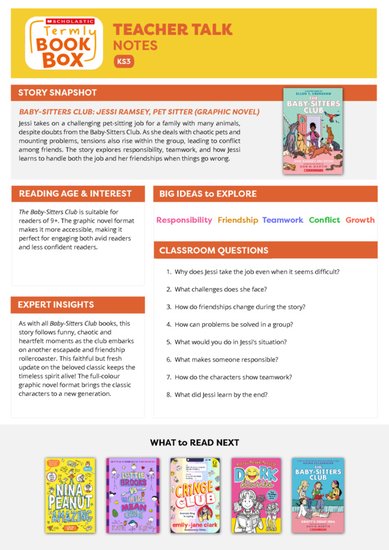 Teacher Talk Notes: baby-sitter's club jessi ramsey, pet-sitter graphic novel.pdf Teacher Talk Notes: baby-sitter's club jessi ramsey, pet-sitter graphic novel.pdf