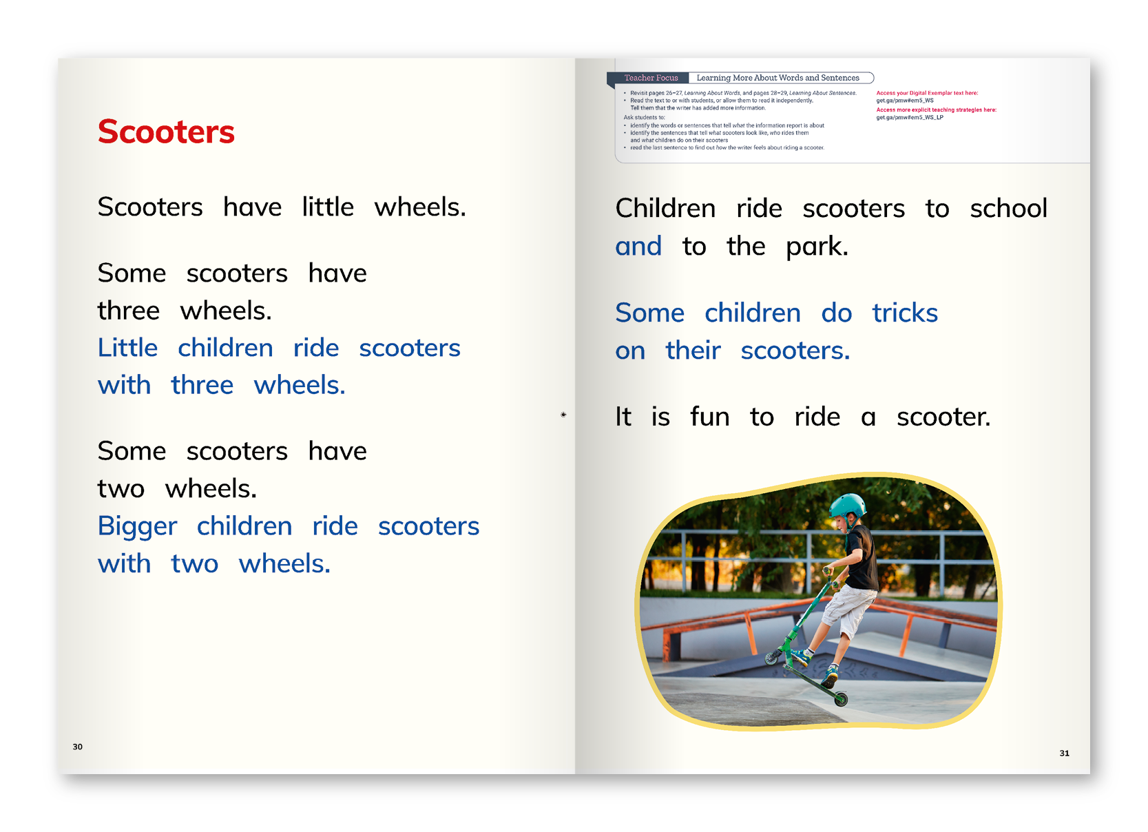 A spread from a PM exemplar 