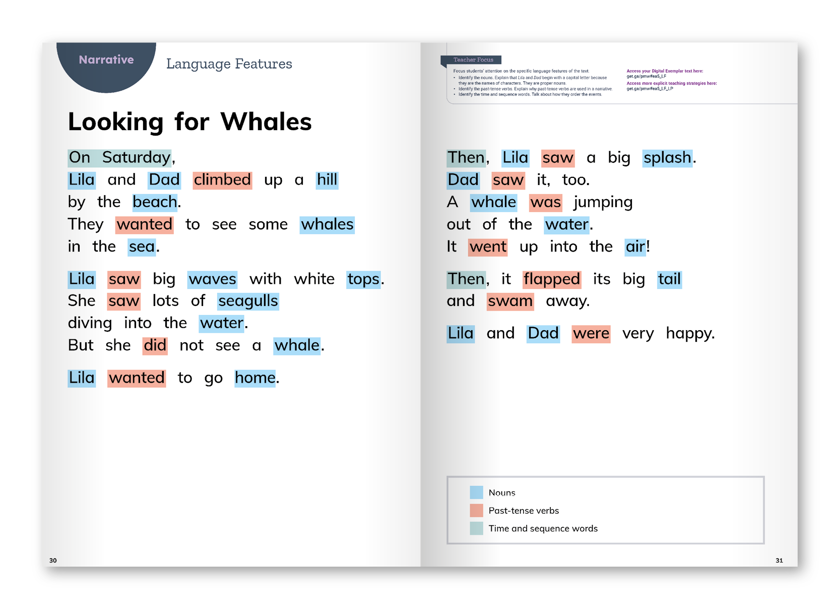 A spread from a PM exemplar 