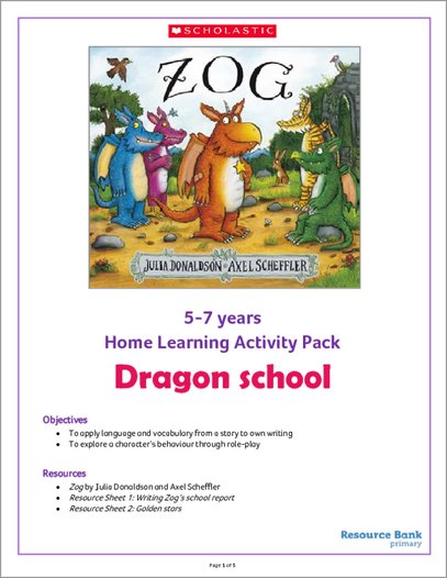 Dragon School: Zog Activity Pack Ages 5-7