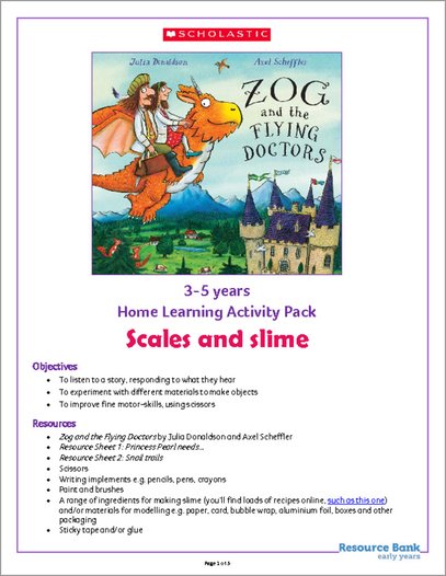 Scales and Slime: Zog and the Flying Doctor Activity Pack Ages 3-5