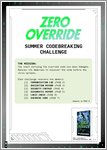 Zero Override code breaking activity pack (8 pages)