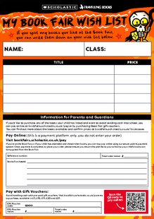  Scholastic Book Fair Wish List Autumn 2026