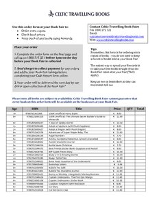 Celtic Travelling Book Fair Order Form Autumn 2026 PDF Celtic Travelling Book Fair Order Form Autumn 2026 PDF